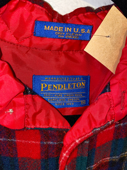 Vintage Pendleton Red Flannel Button Up Shirt