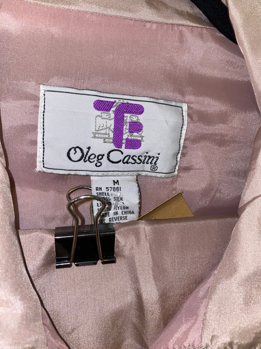 Vintage Oleg Cassini Rose Gold Windbreaker Set