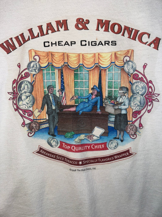 Vintage Bill Clinton Shirt Monica Lewinsky Political Humor