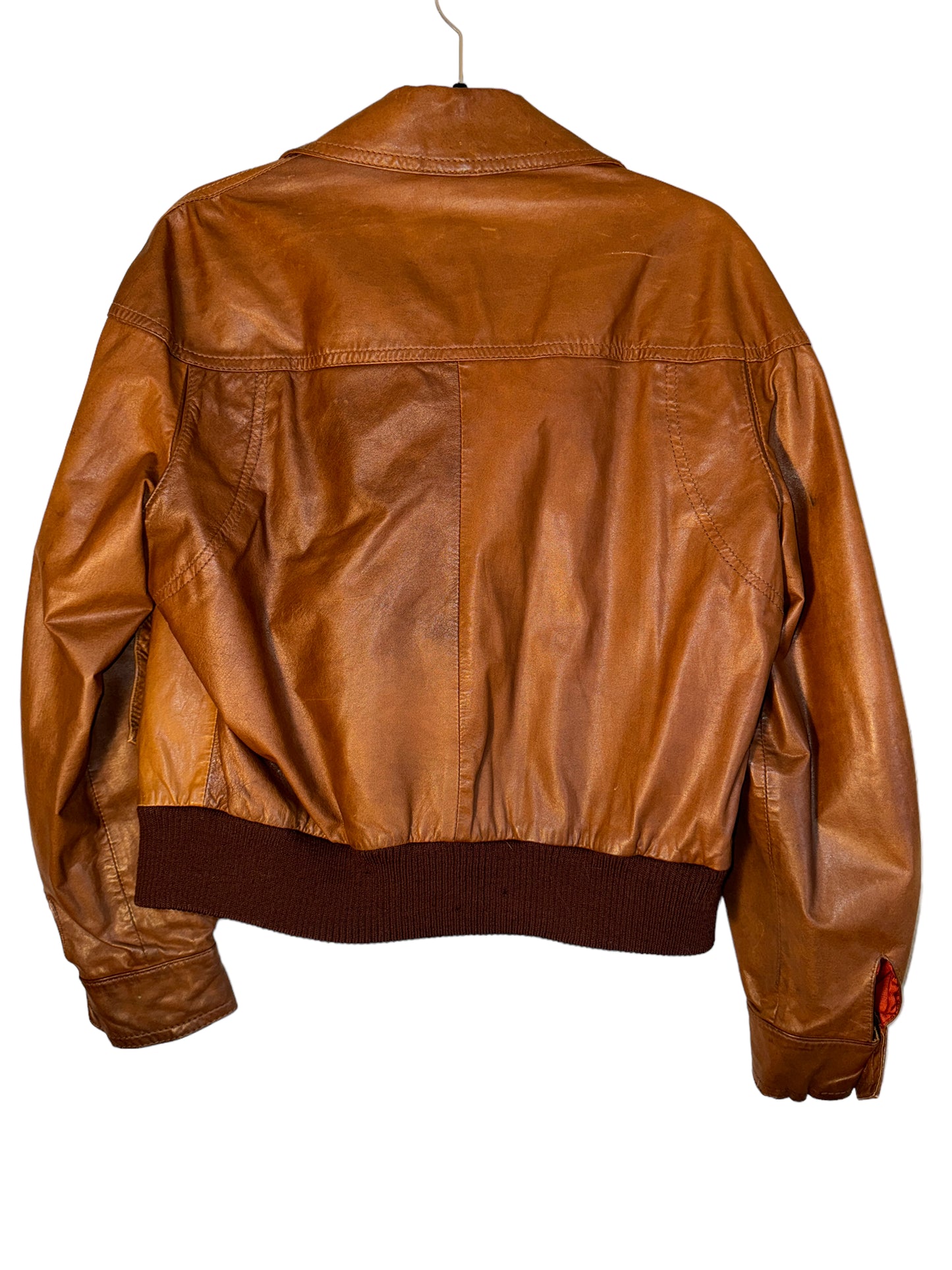 Vintage 1970s Wide Lapel Leather Jacket