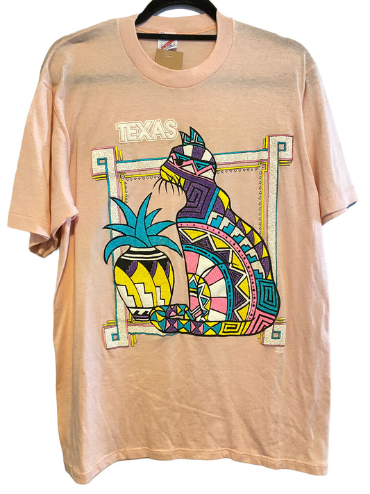 Vintage Texas Navajo Color Black Cat Shirt