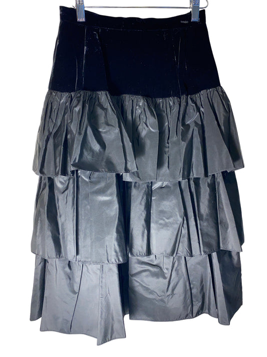 Vintage 1980s Oscar De La Renta Skirt Mermaid Waterfall Skirt