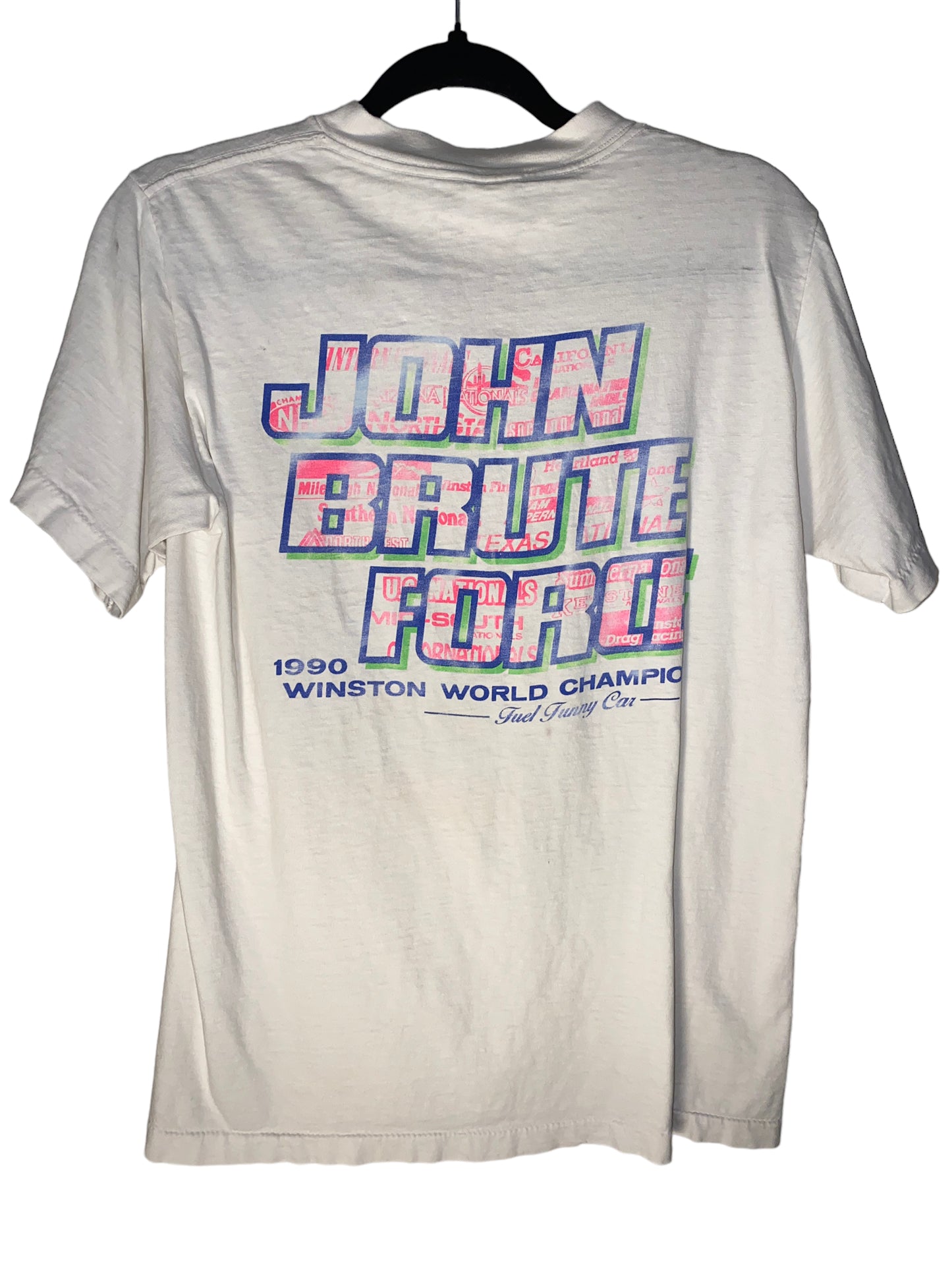 Vintage John Force Racing Shirt NHRA Drag Racing 1990s