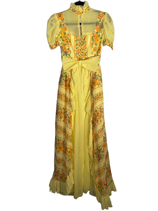 Vintage 1950s Hostess Maxi Dress