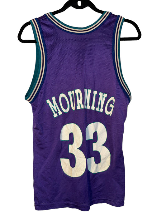 Vintage Charlotte Hornets Alonzo Mourning Jersey By Champion
