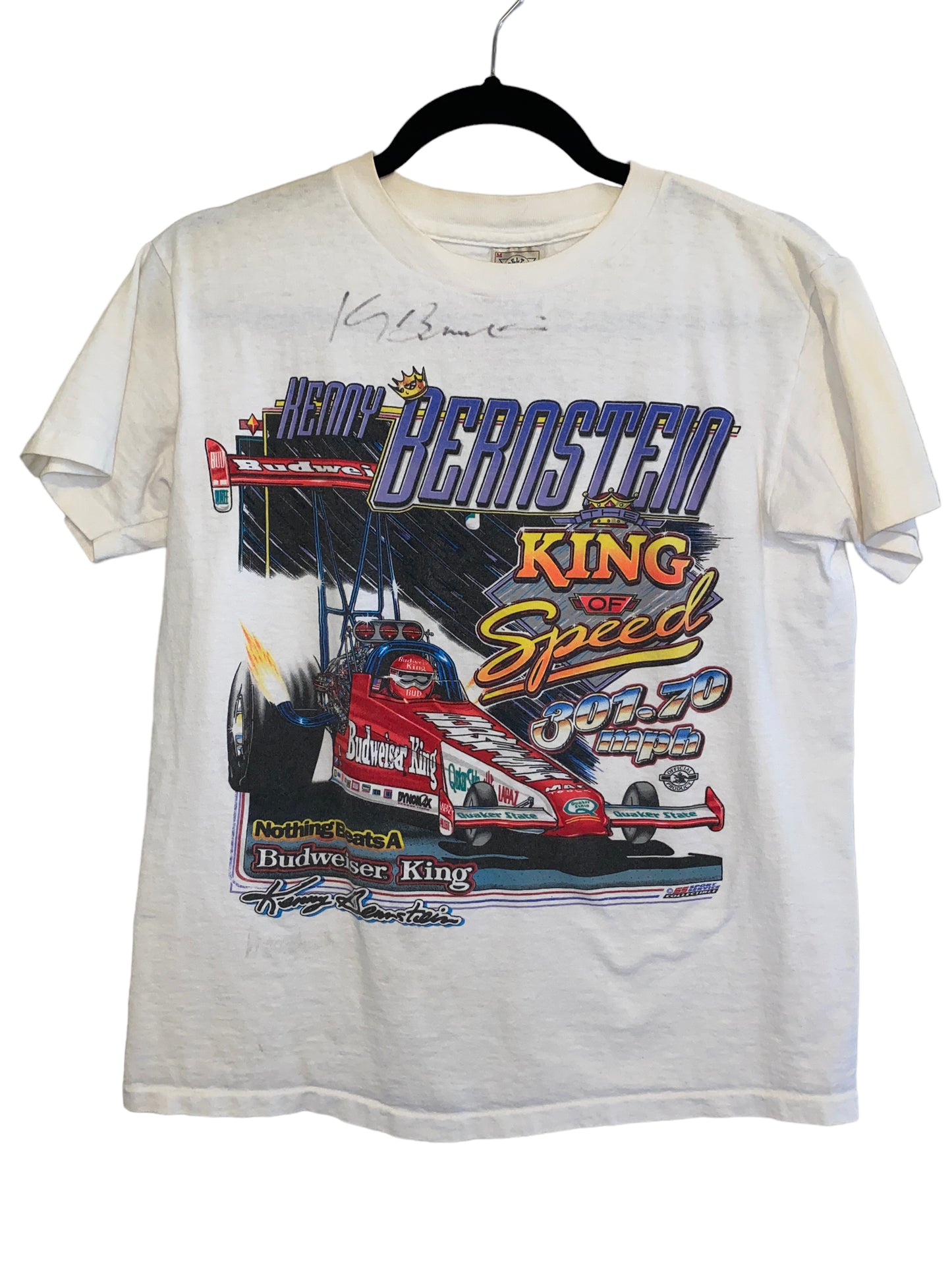 Vintage Drag Racing Shirt 1990s Kenny Bernstein Signed