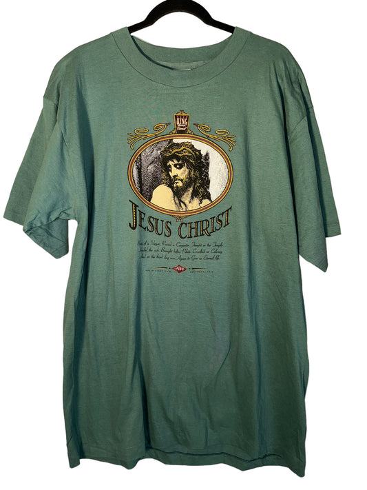 Vintage Christian Shirt Jesus Christ Art Tee