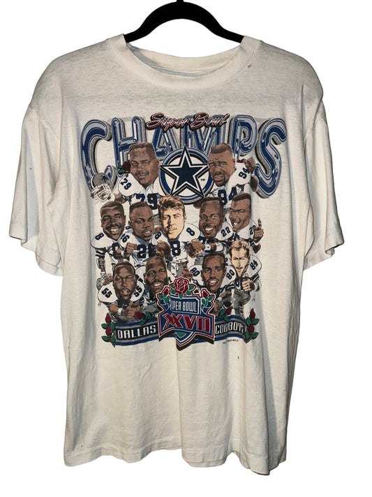 Vintage Dallas Cowboys Shirt Super Bowl XXVII Big Heads