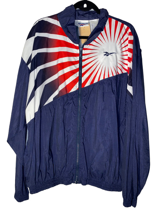 Vintage Reebok Windbreaker Rising Sun Track Jacket