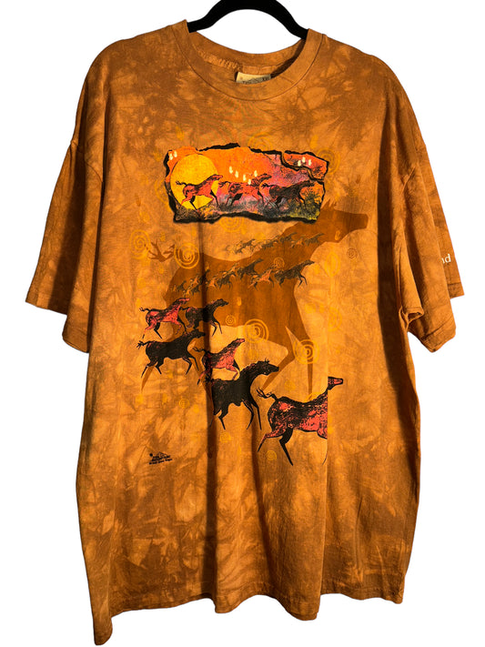 Vintage Grand Canyon Shirt The Mountain Tie Dye Horses