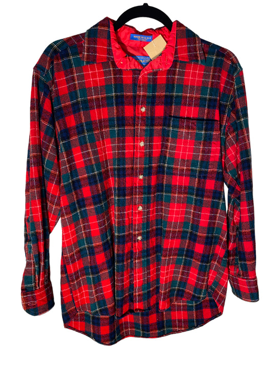 Vintage Pendleton Red Flannel Button Up Shirt