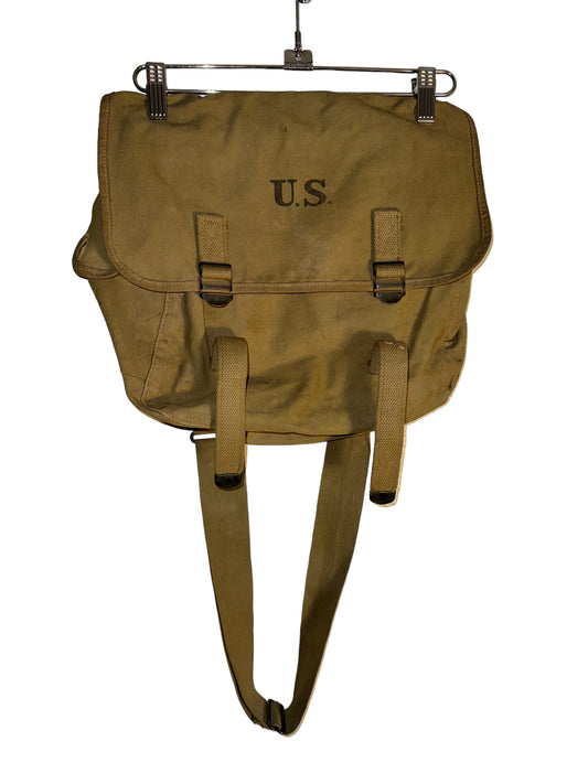 Vintage WWII Satchel US Army Green Bag