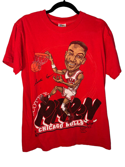 Vintage Chicago Bulls Shirt Scottie Pippen Big Head NBA Basketball