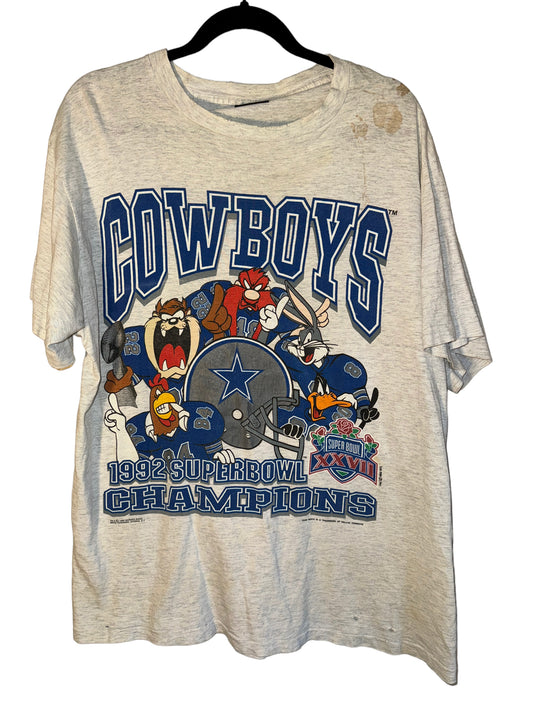 Vintage Dallas Cowboys Looney Tunes Super Bowl Shirt