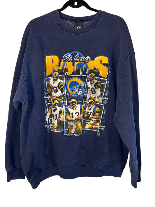 Vintage St. Louis Rams Sweatshirt NFL Kurt Warner