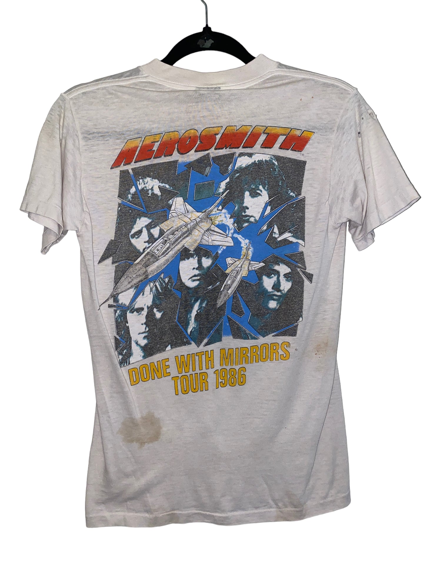 Vintage Aerosmith Shirt Aero Force One Done With Mirrors Tour 1980s