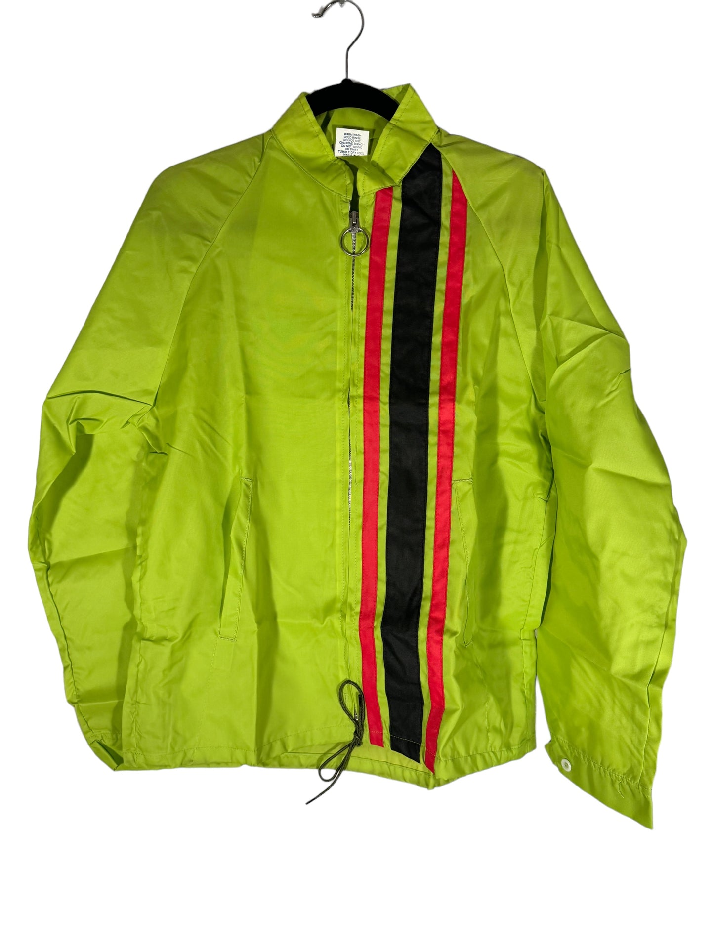 Vintage Cap'n Jac Race Stripe Jacket Lime Green