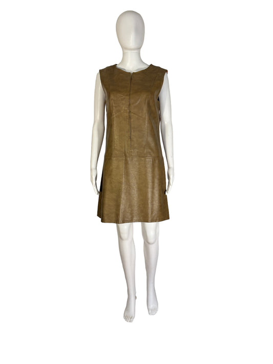 Vintage Leather Dress 1970s Leather Jerkin by Sears
