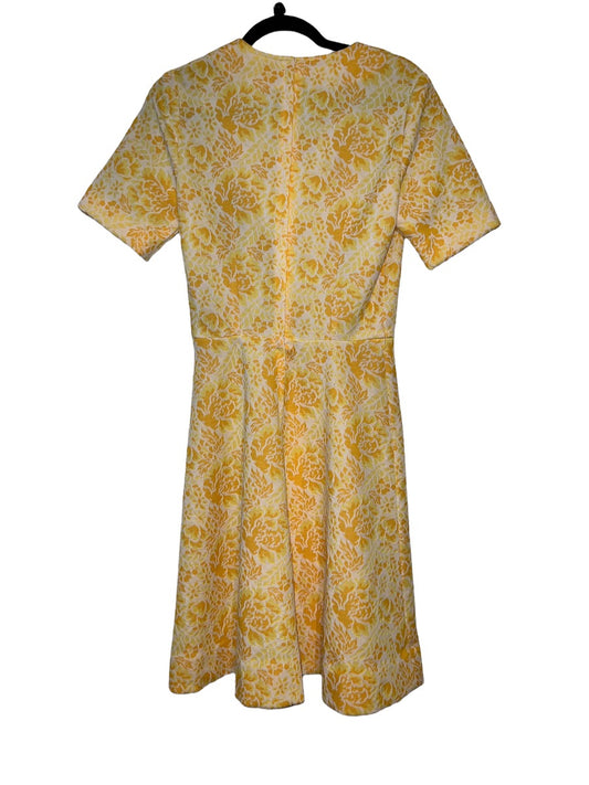 1970's Brocade Floral Print Midi Dress (S)