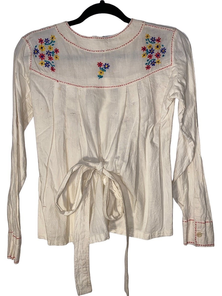 1960s Embroidered Hippie Boho Button Up by Karavan