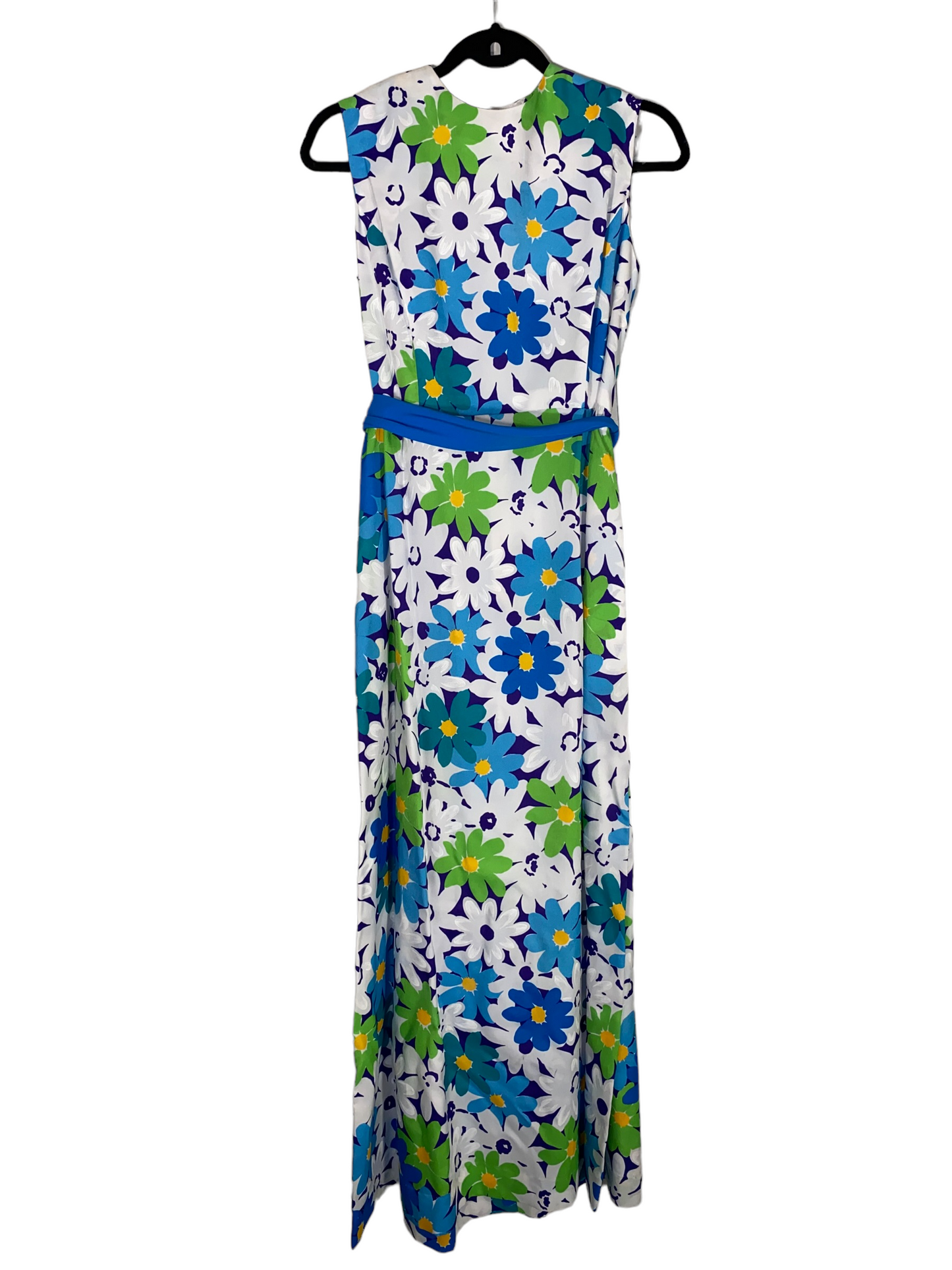 1970s Sleeveless Daisy Print Maxi Dress by Tanner of North Carolina (M)