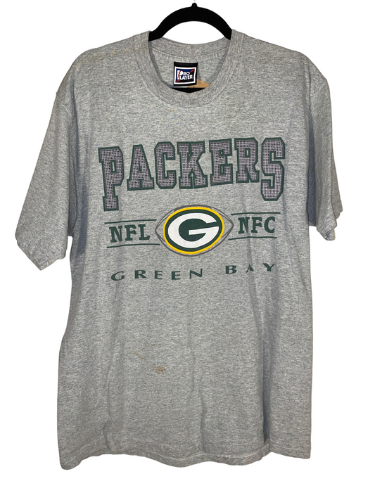 1990s Green Bay Packers Grid Iron Logo Shirt By ProPlayer (L)