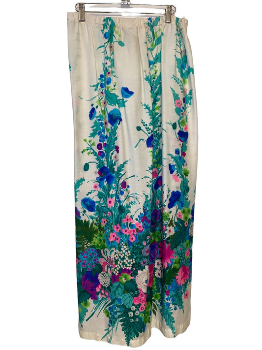 1970s Floral Maxi Skirt