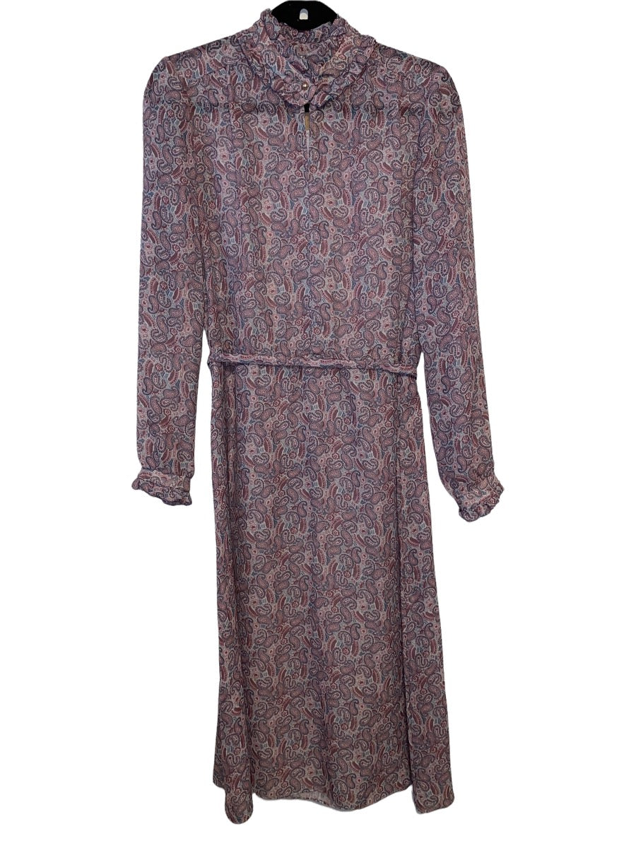 Vintage 1980s Malouf of Dallas Paisley Dress