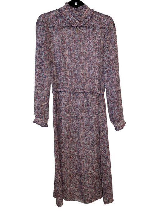 Vintage 1980s Malouf of Dallas Paisley Dress