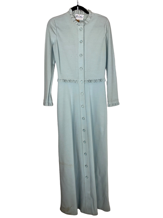 1970s Hostess Style Maxi Dress by Butte Knit (S)