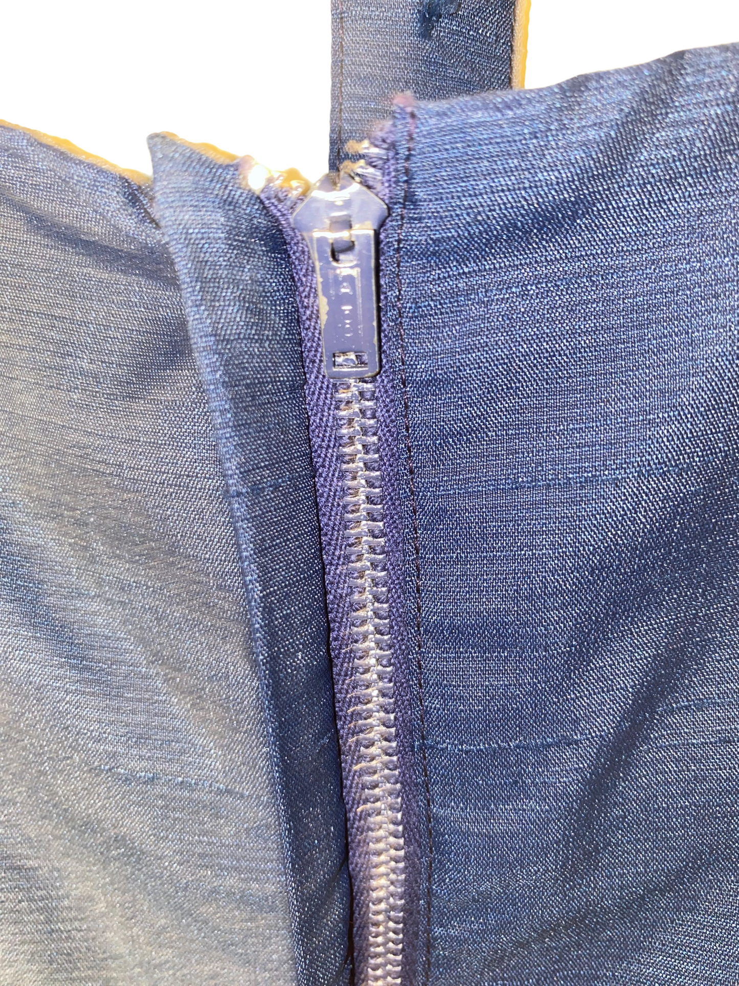 1950s Pleated Simple Dress w Belt (L)