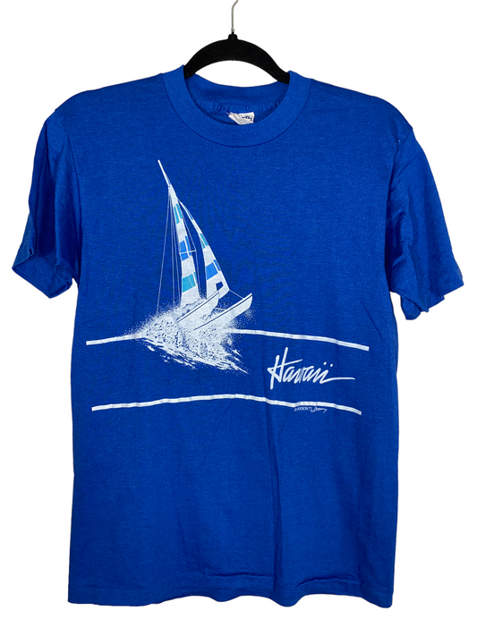1980s Hawaii Catamaran Breaching Water Shirt