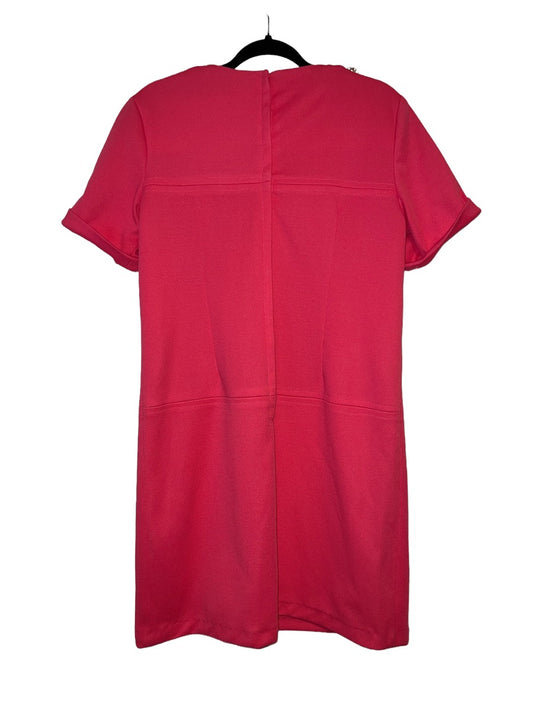 Handmade Midi Dress with Faux Pearl Collar Trim