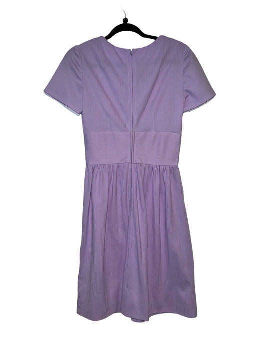 Handmade Short Sleeve Lavender Midi Dress