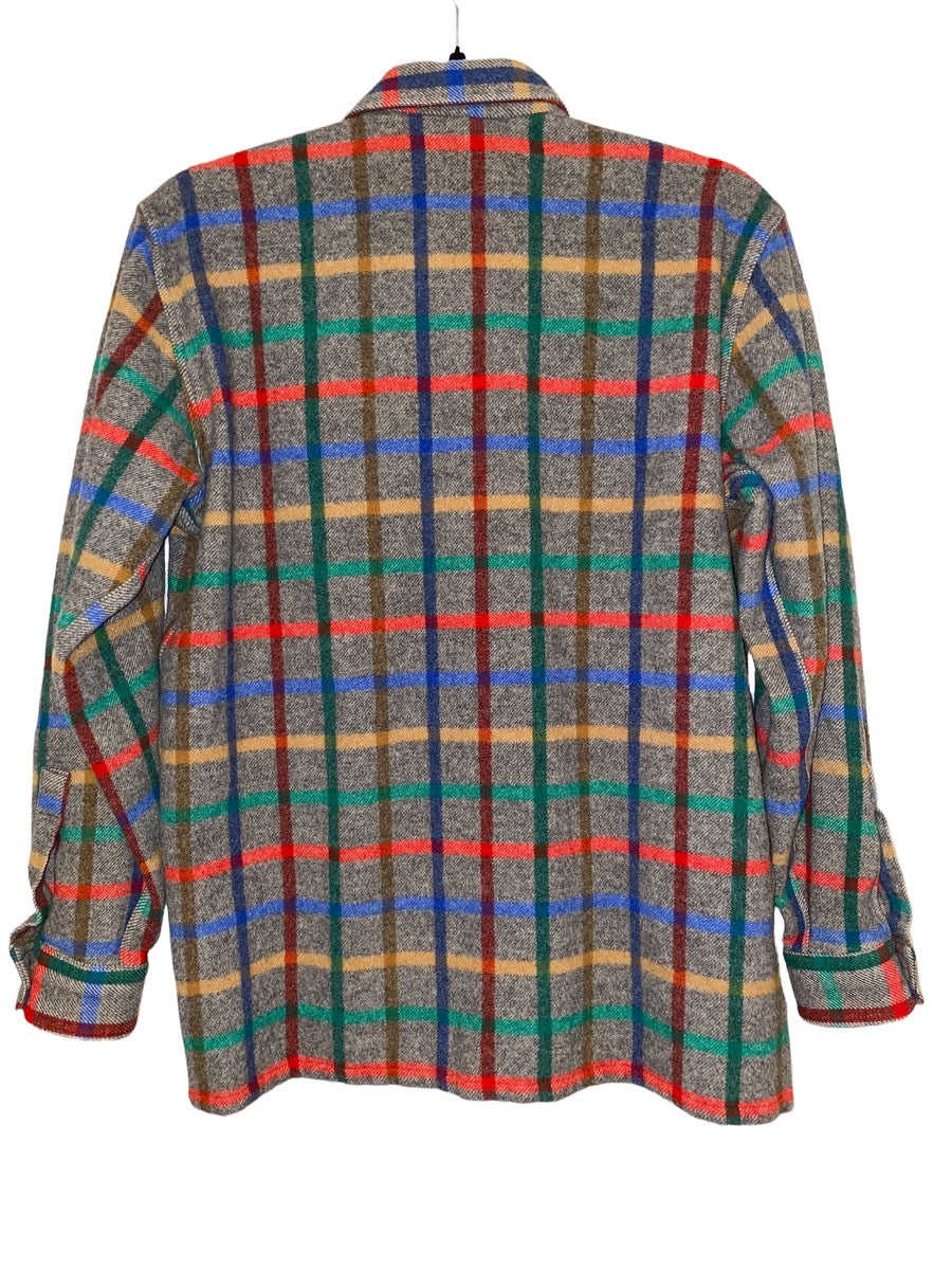 1980's Missoni for Saks Fifth Ave Rainbow Plaid Button Up