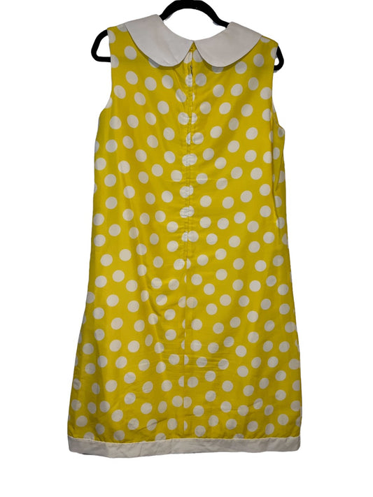 1970's Polka Dot Dress with Peter Pan Collar and Attached Scarf
